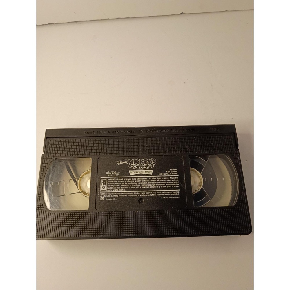 Sing Along Songs - Mickeys Fun Songs: Lets Go to the Circus (VHS 1994) tape only